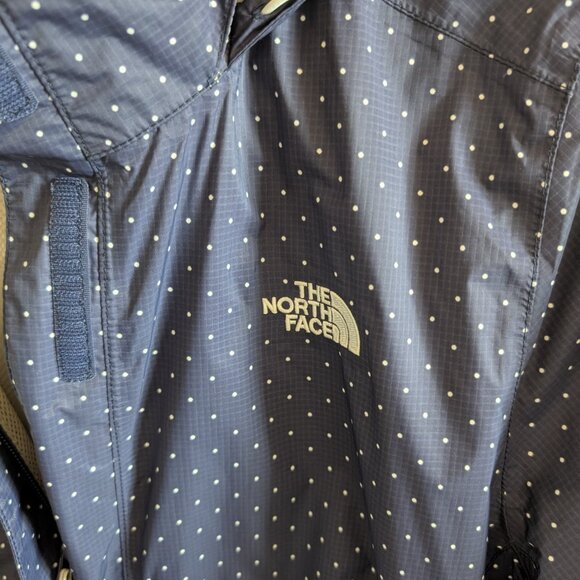 The North Face Resolve Polka Dot Rain Jacket Dryvent Navy White XL Outdoors - Picture 6 of 16